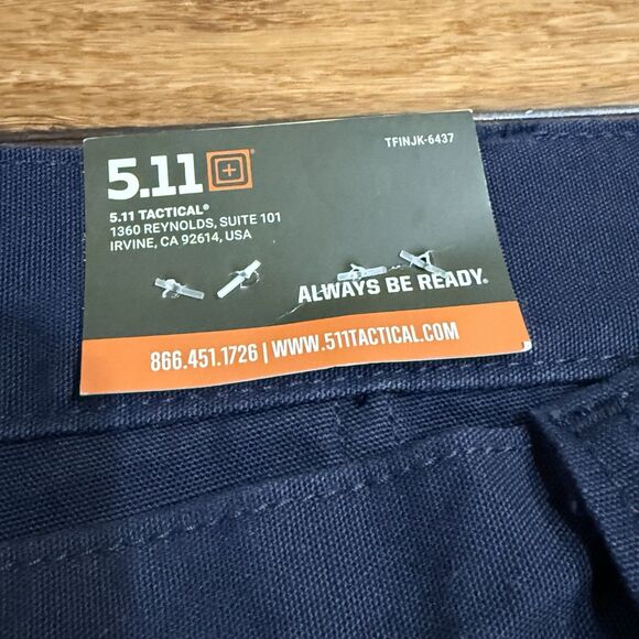 5.11 Tactical 9" Mens Shorts Active Waistband Cotton S# 73285 Waist 40 Fire Navy - Picture 8 of 12